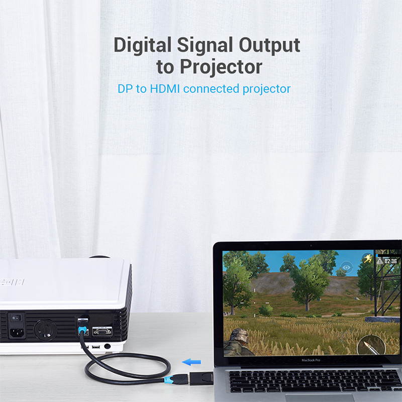 Vention DP to HDMI Adapter,1080P Gold Plated DisplayPort Male to HDMI Female Converter [2-Pack]