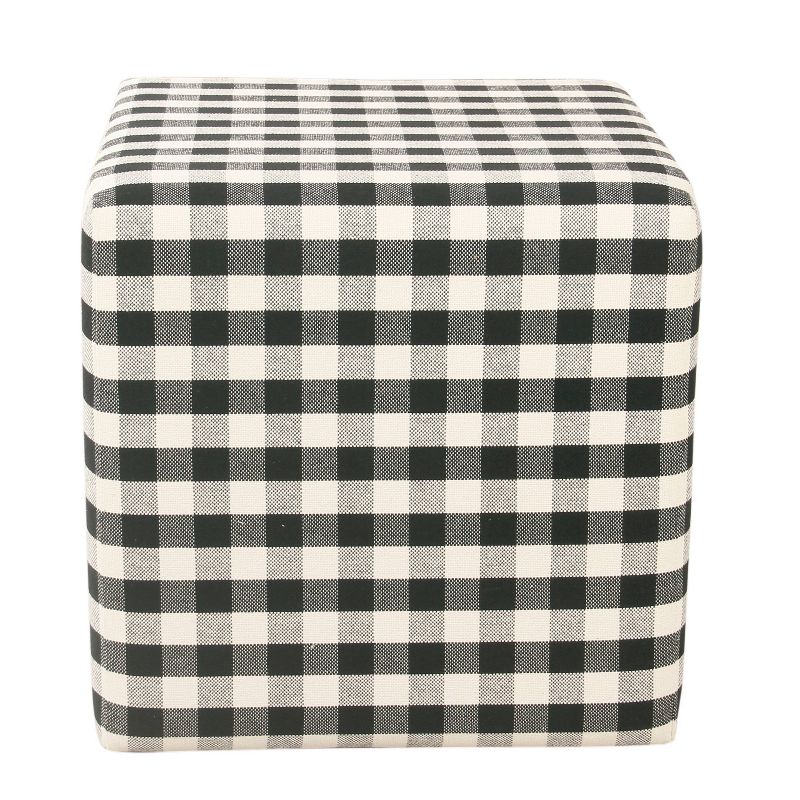 Small Square Ottoman Black - HomePop