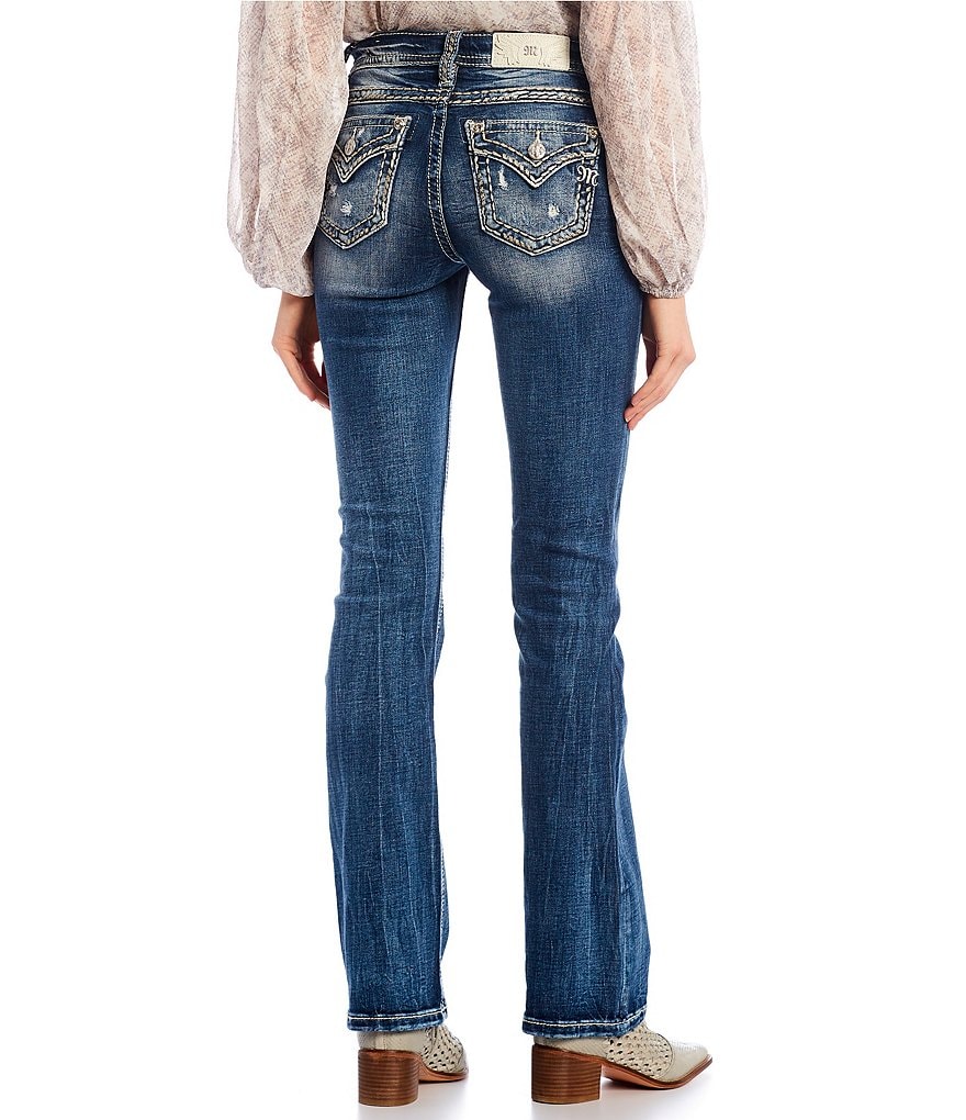 Miss Me Chloe Border Stitch Pocket Bootcut Jeans