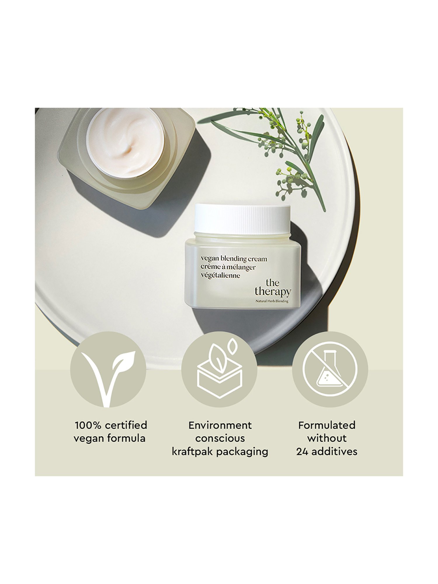 The Face Shop Therapy Organic Vegan Blending Cream - 60 ml