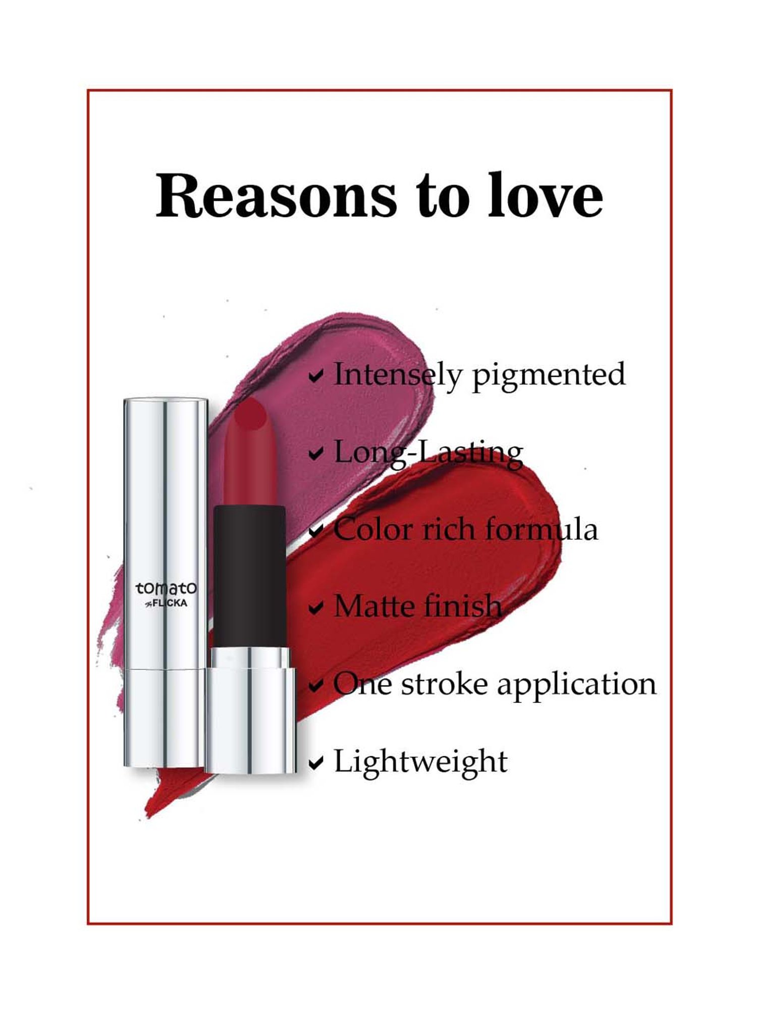 FLiCKA Tomato By FLiCKA Lipstick 02 - 4 gm