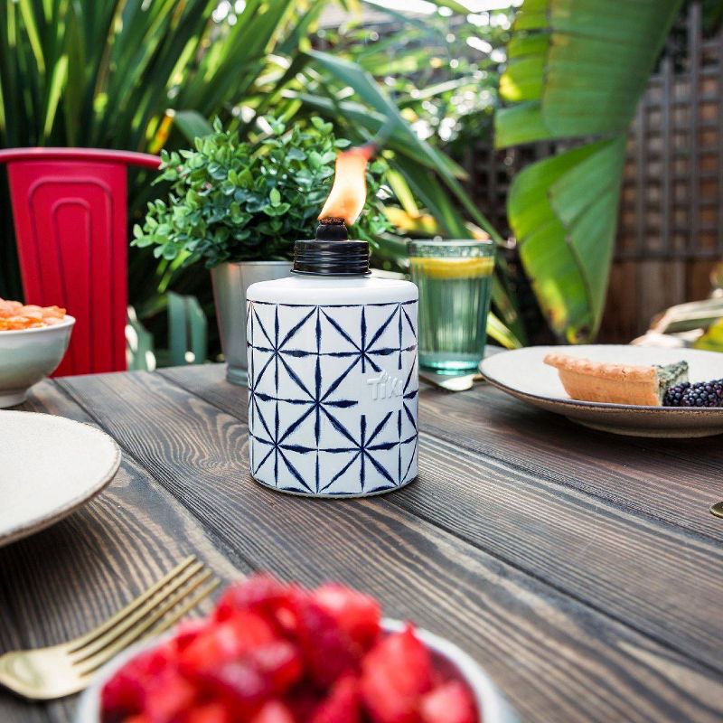Tie Dye Tabletop Glass Outdoor Torch - TIKI