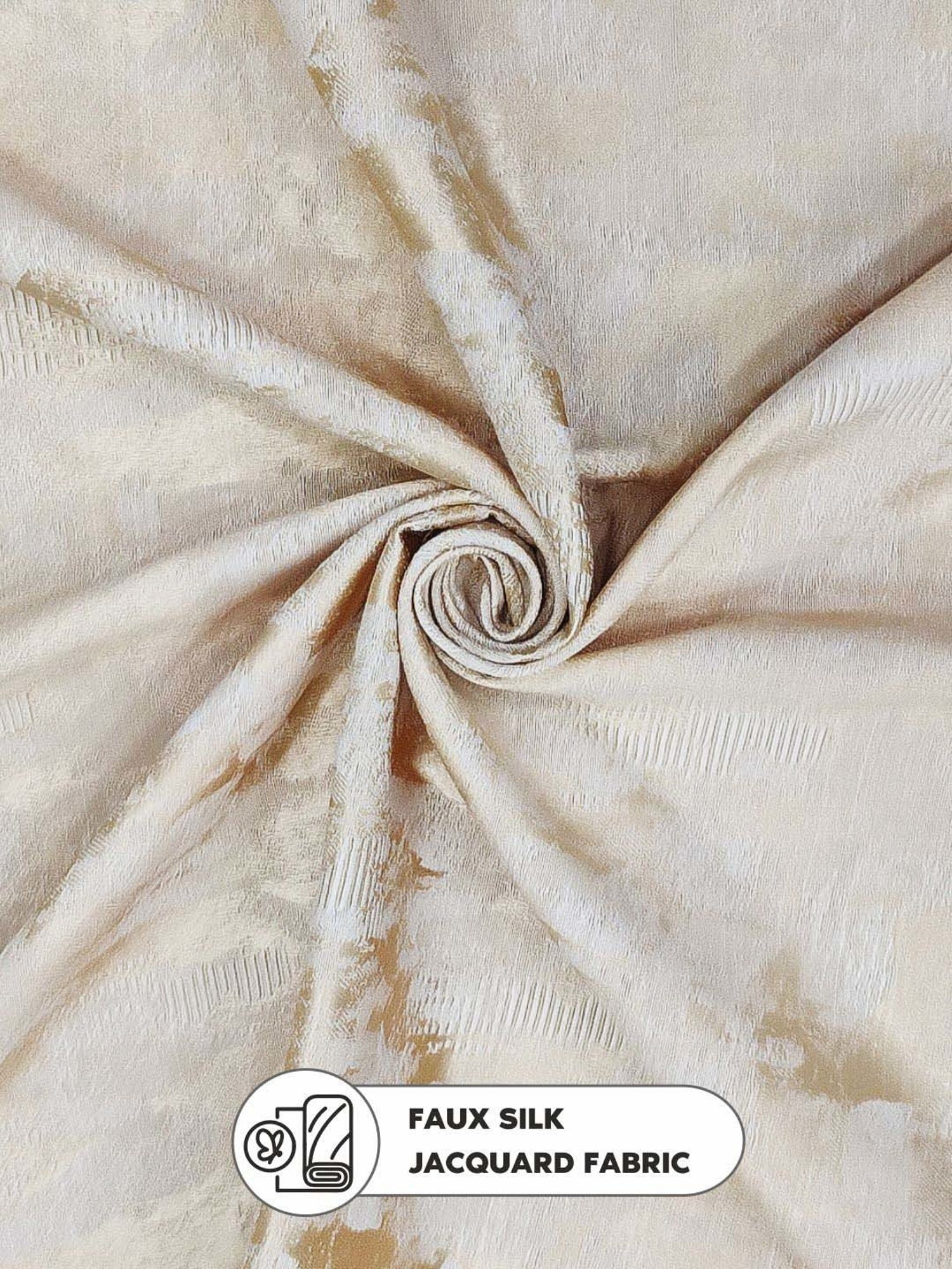 Bianca House Of Lux Soft Gold Faux Silk 7 Ft. Door Curtain