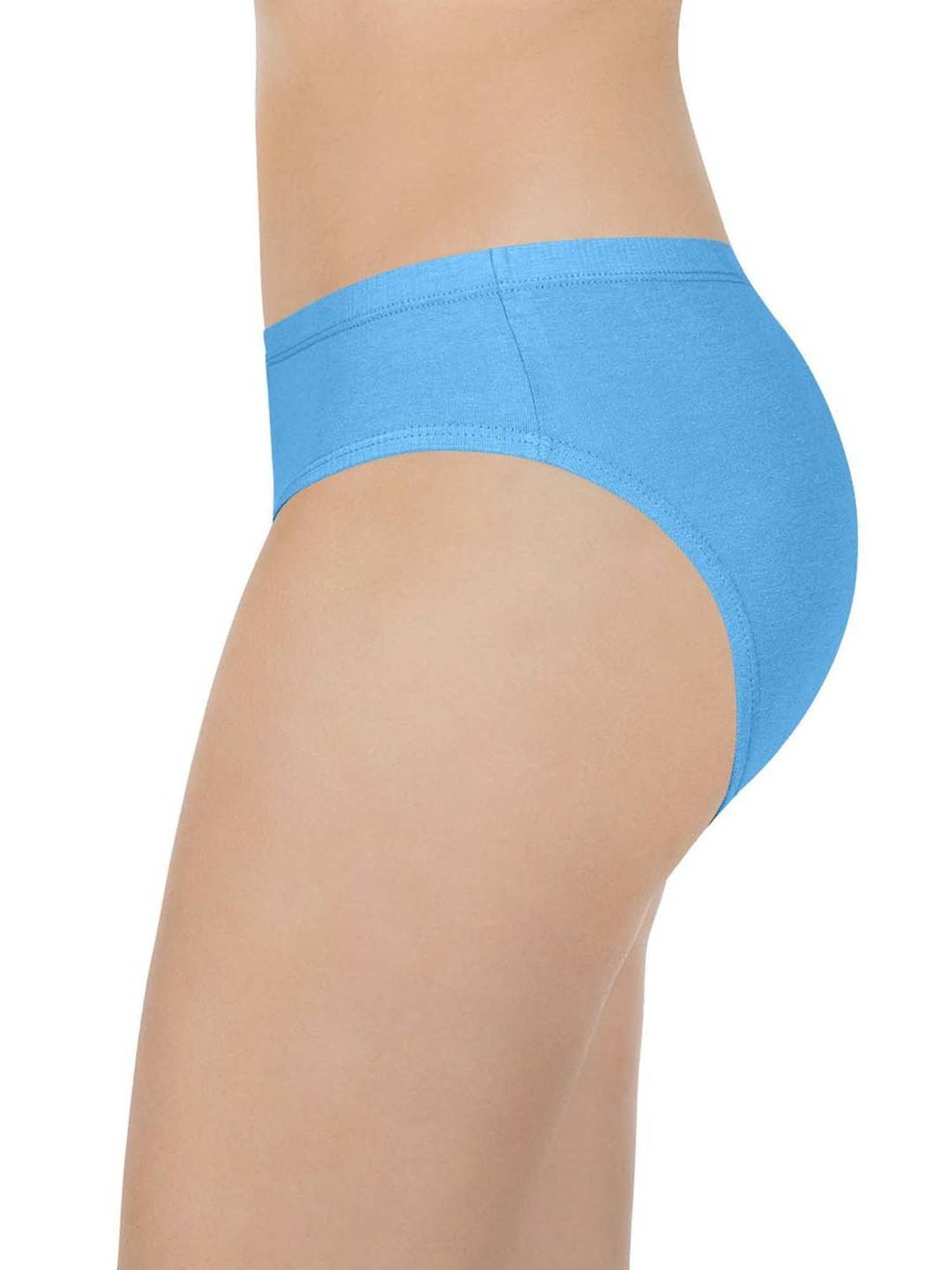 Every De by Amante Pink & Blue Cotton Bikini Panties - Pack Of 3