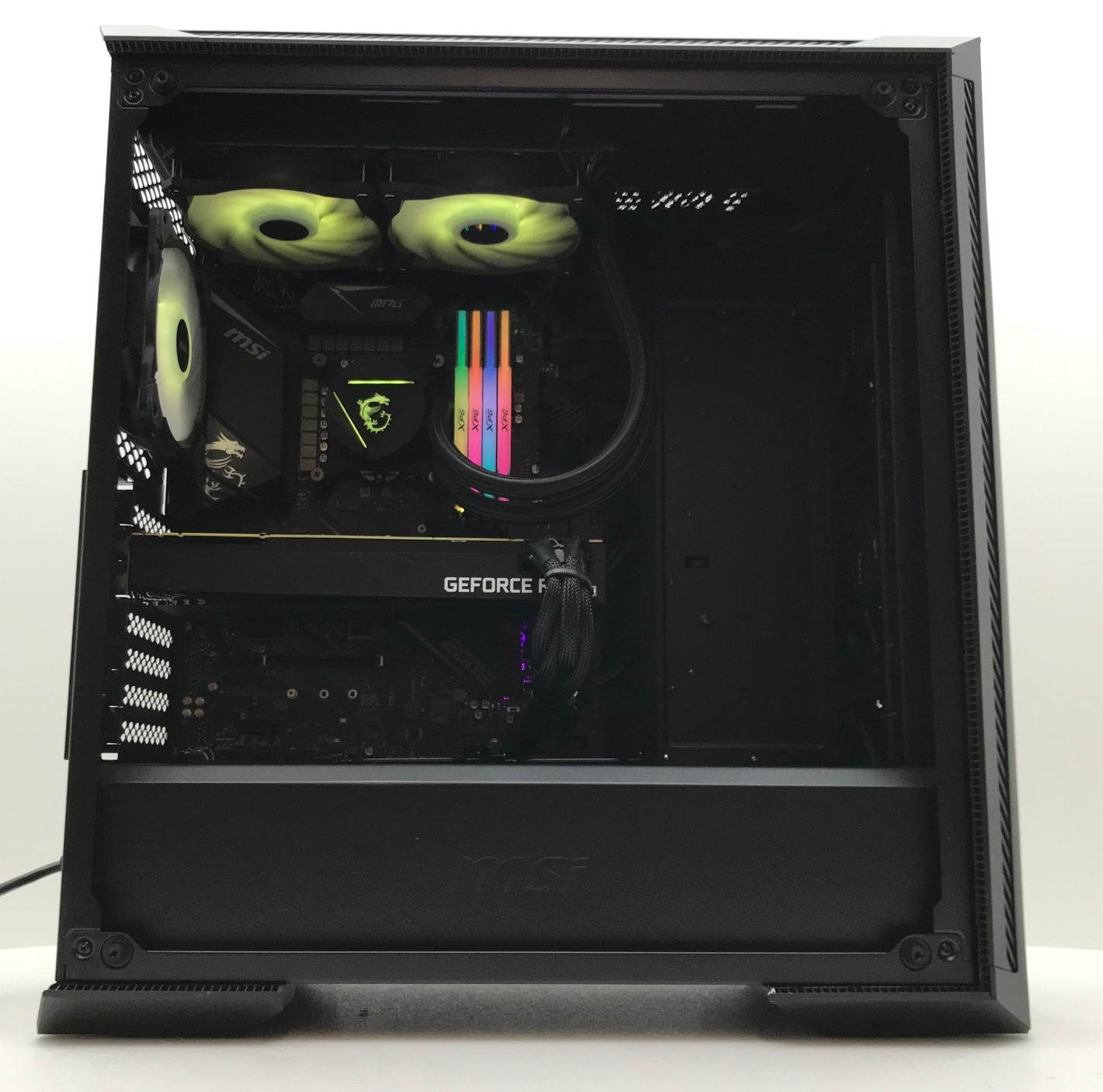 MSI GUNGNIR 100 Intel 10-Core i9-10900K 3.7GHz - Nvidia GeForce RTX 3080 10GB GDDR6X - Z490 Chipset - 2TB 7200RPM + 256GB SSD - 64GB DDR4 3000MHz - 850W - Windows 10 Gaming Desktop