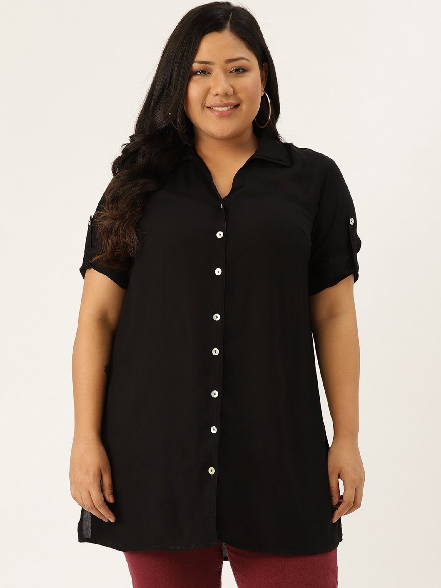 theRebelinme Black Regular Fit Shirt
