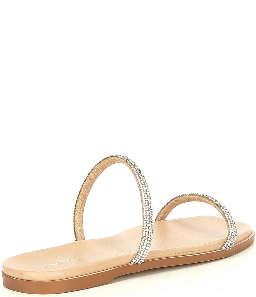 Carvela Kelly Rhinestone Embellished Banded Flat Sandals