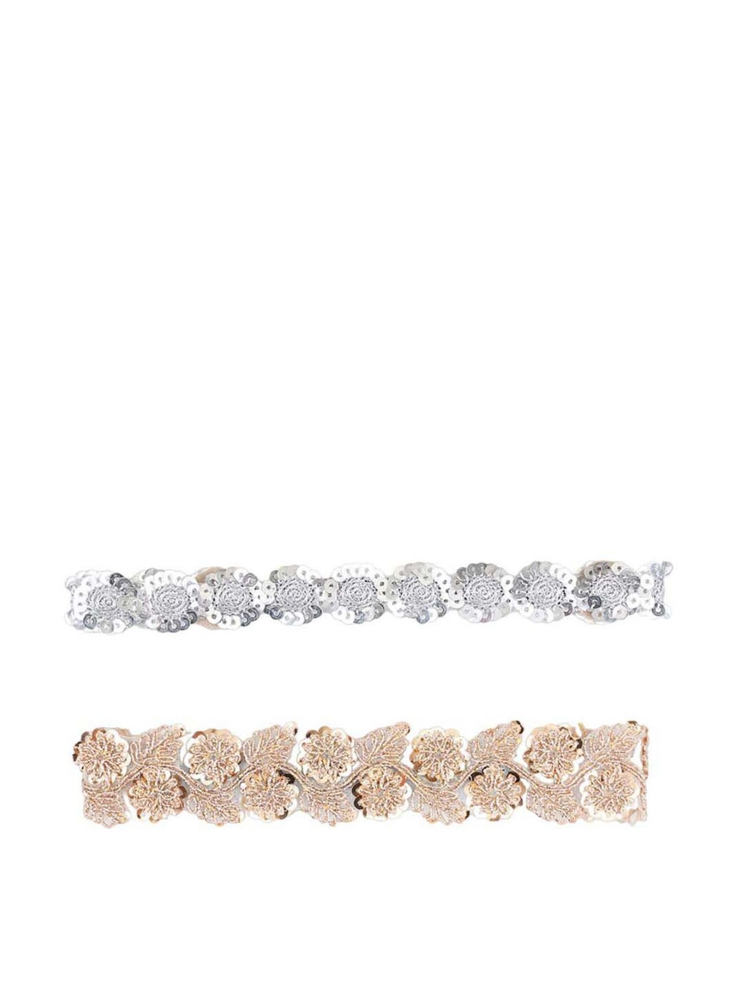 Choko Beige Embellished Hair Band