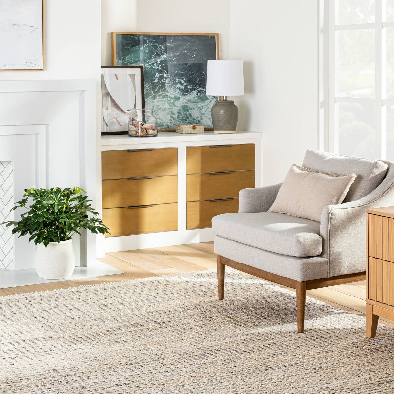 9" x 9.5" Rustic Weathered Planter White - Threshold™ designed with Studio McGee