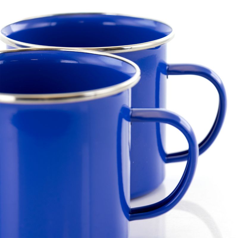 Studio California Blutique 6 Piece 18 Ounce Galvanized Steel Mug Set in Blue