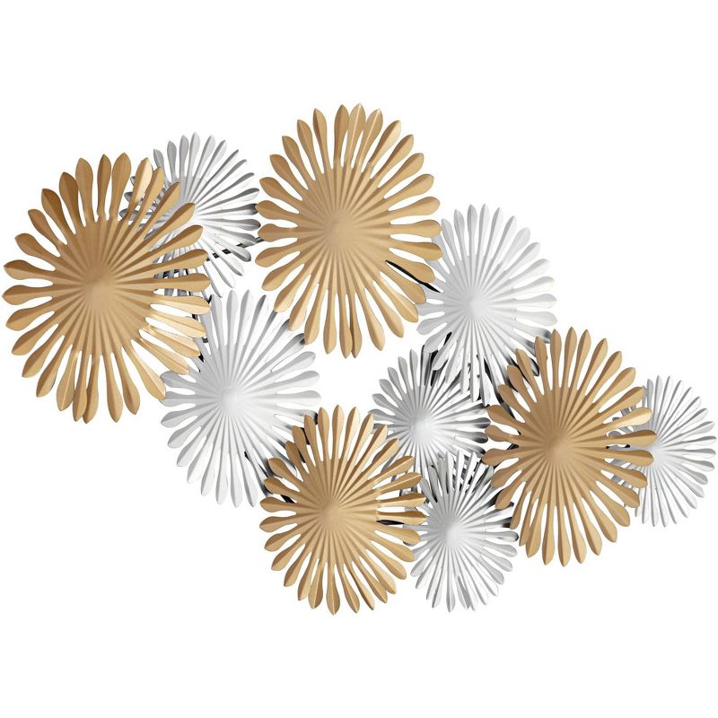 Newhill Designs Sparks 45" Wide Gold and Silver Metal Wall Art