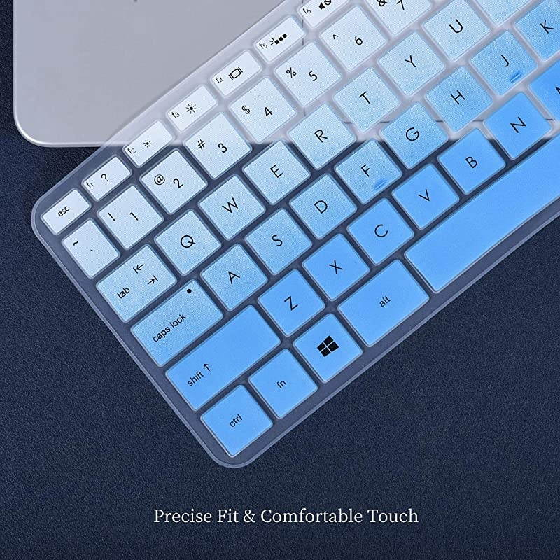 Keyboard Cover for 2019 HP 14 inch LaptopNew HP Pavilion x360 14 inch Keyboard Cover 14MBA 14MBF 14MCD 14MDH 14BW 14cm 14CF Series HP 14 inch Keyboard Cover Skin Gradual Blue