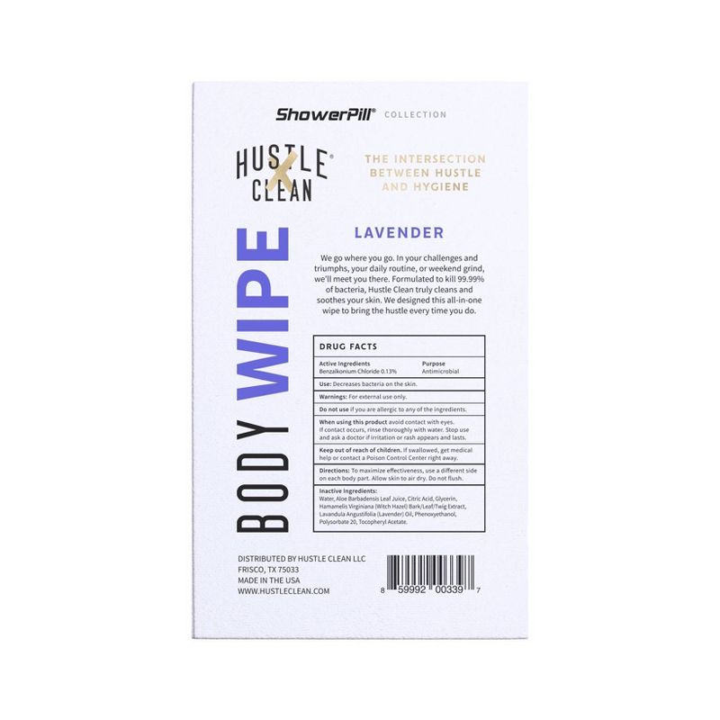 Hustle Clean Body Wipes Box Unscented - 10ct