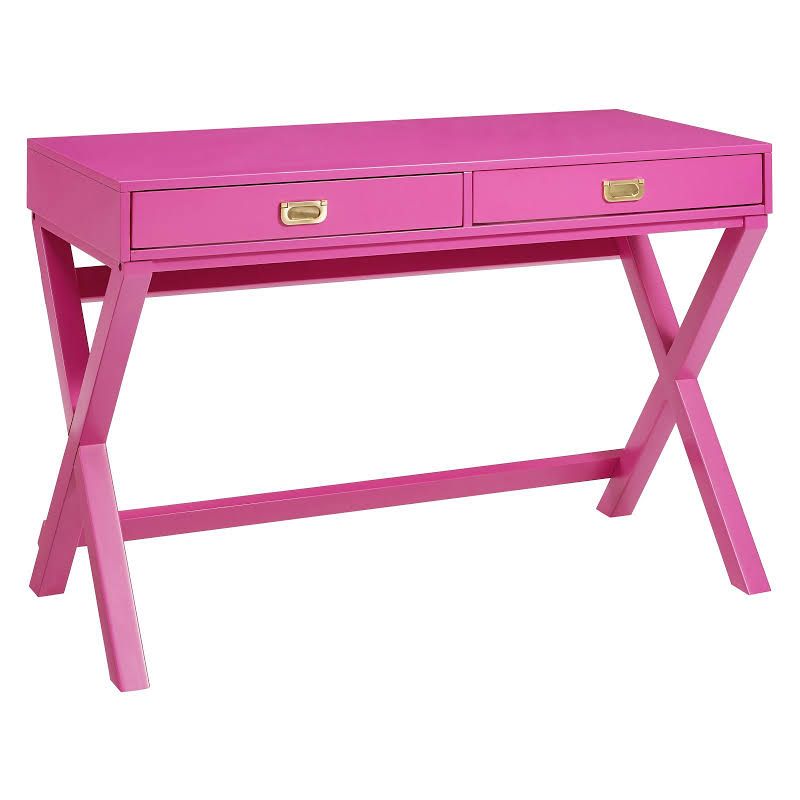 Linon Peggy Raspberry Writing Desk