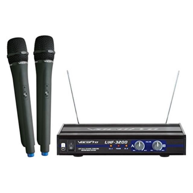 vocopro uhf3200 uhfdual channel wireless microphone system