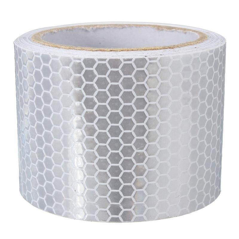 Silver White 3 Meters Car Reflective Safety Warning Conspicuity Roll Tape Film Sticker For Tricycles High Quality
