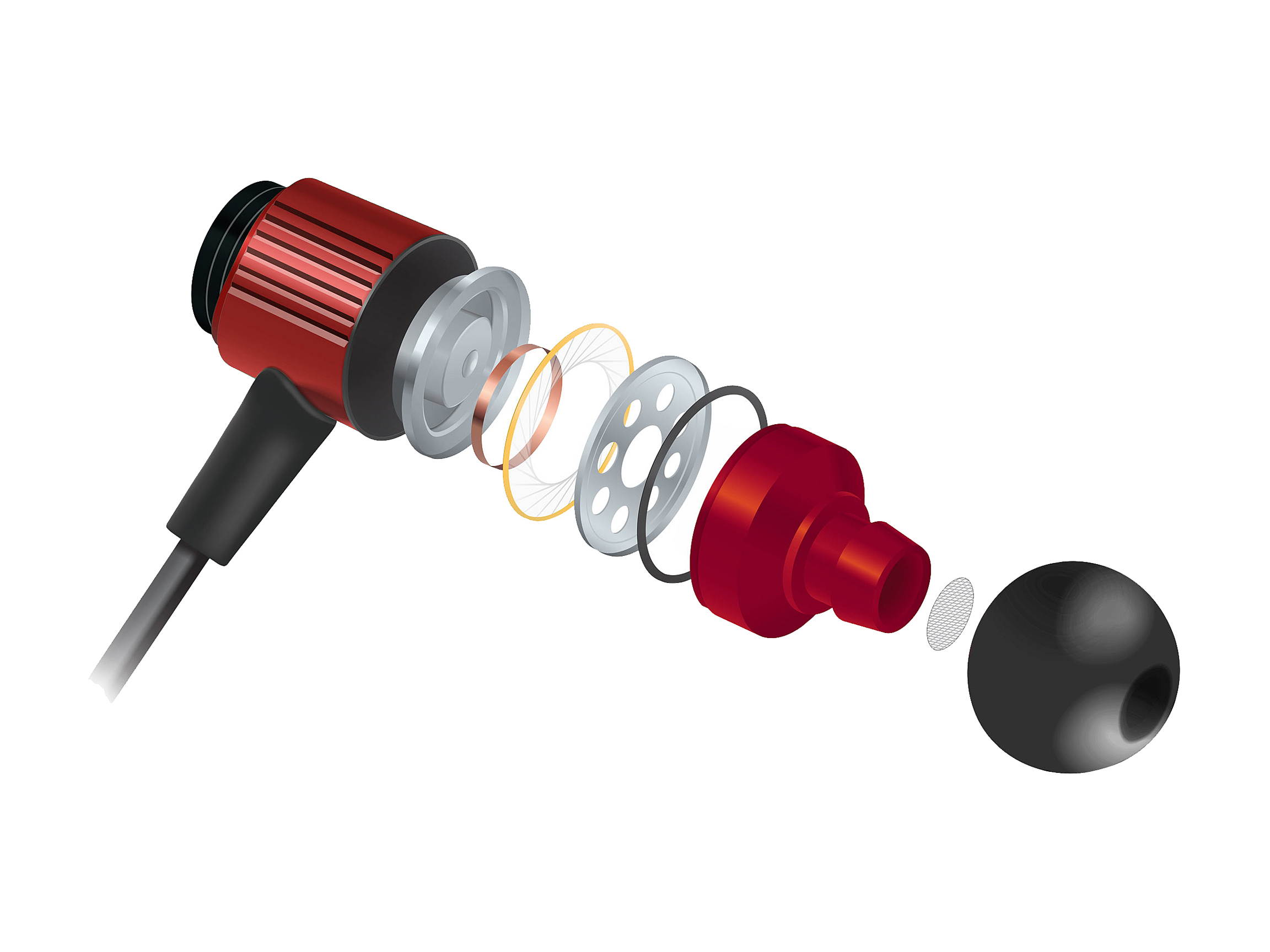 GOgroove Rugged AudiOHM RNF Black Ergonomic Earbud Headphones with Lifetime Warranty, Handsfree Mic and Military Grade Materials - Works With Apple , Samsung , HTC and More