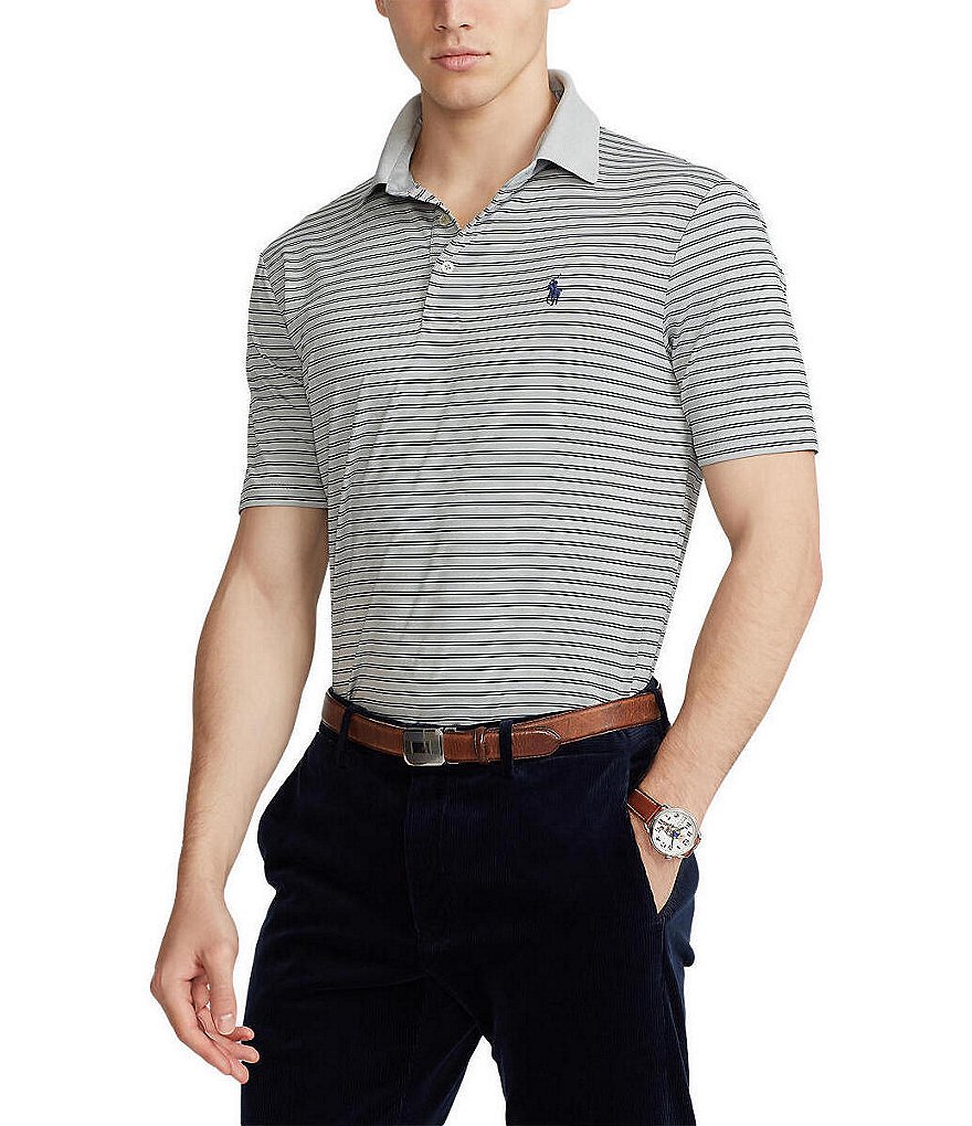 Polo Ralph Lauren Classic-Fit Airflow Jersey Performance Stretch Short-Sleeve Recycled Materials Polo Shirt