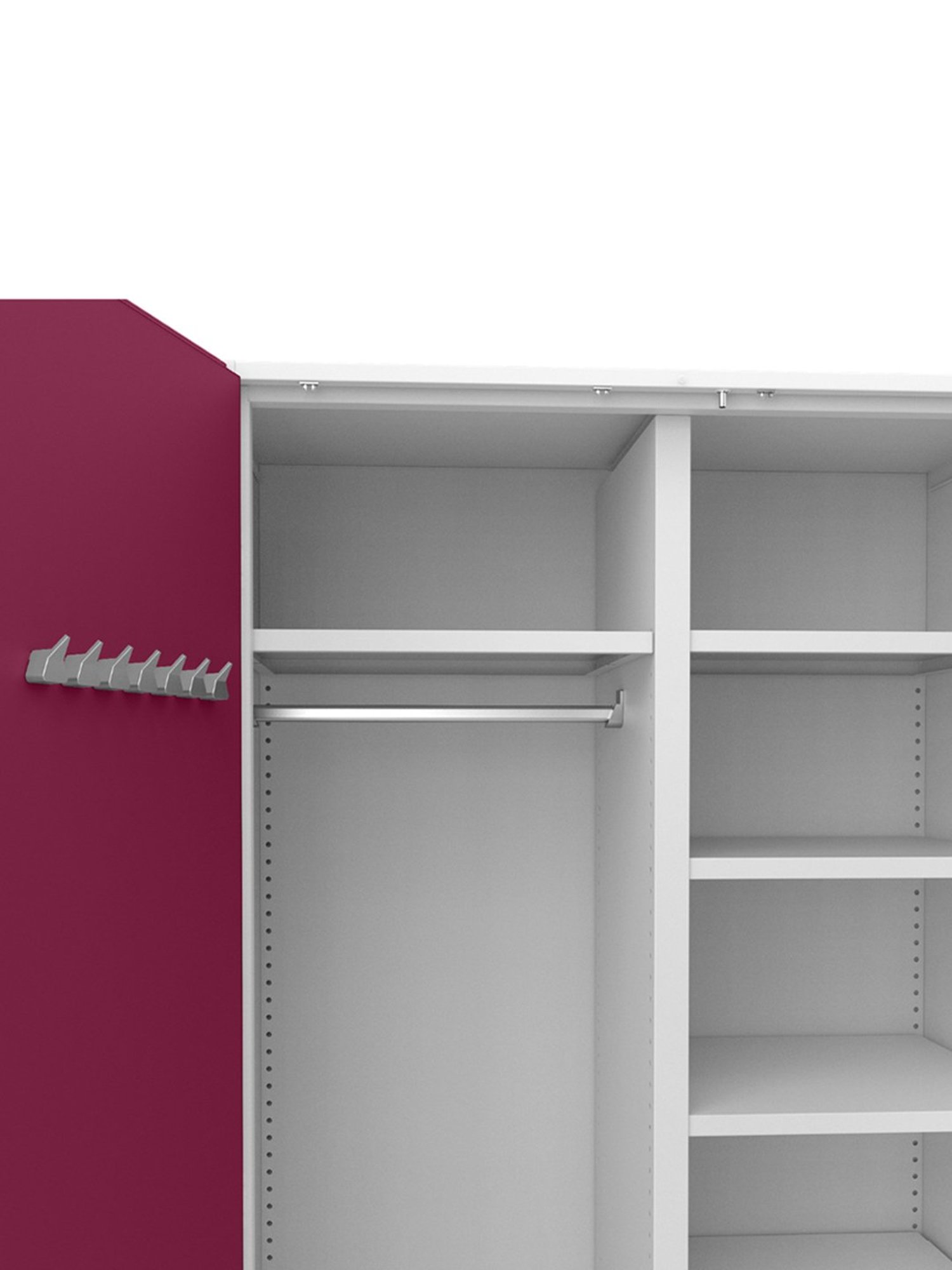 Godrej Interio Auraline  Women Basic 2-Door Almirah, Textured Berry (1-Year Warranty, 1 Drawer)