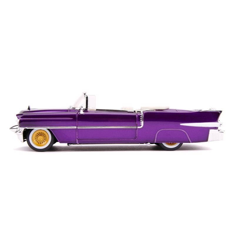 Jada Toys Hollywood Rides Elvis Presley 1957 Cadillac El Dorado Die-Cast Vehicle with Elvis Die-Cast Figure 1:24 Scale Candy Purple