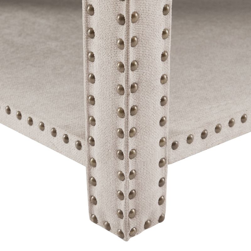 Ikiriya Nashville Solid Beige Wood Coffee Table Teak Finish