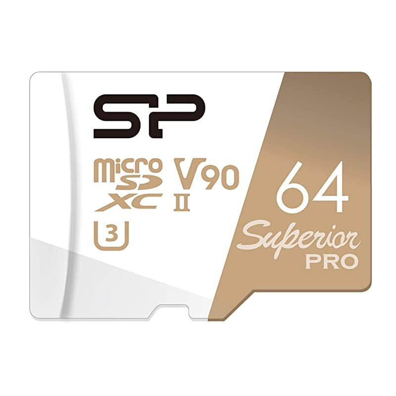 Power 64GB RW up to 290 160MBs Superior Pro Micro SDXC UHSII U3 V90 8K High Speed MicroSD Card with Adapter Compatible with GoPro 7 GoPro 8
