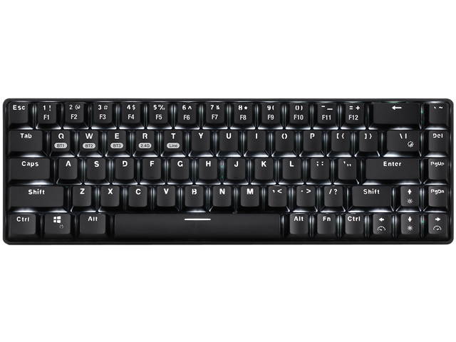 68-Key Wireless Bluetooth/USB Wired Gaming Mechanical Keyboard, Compact 65% Layout LED Backlit