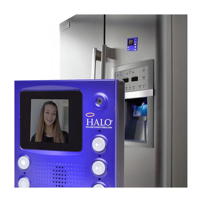 Halo LCD Personal Video Camera Messenger w/ Built-in Mic & Magnet Portable(Blue)
