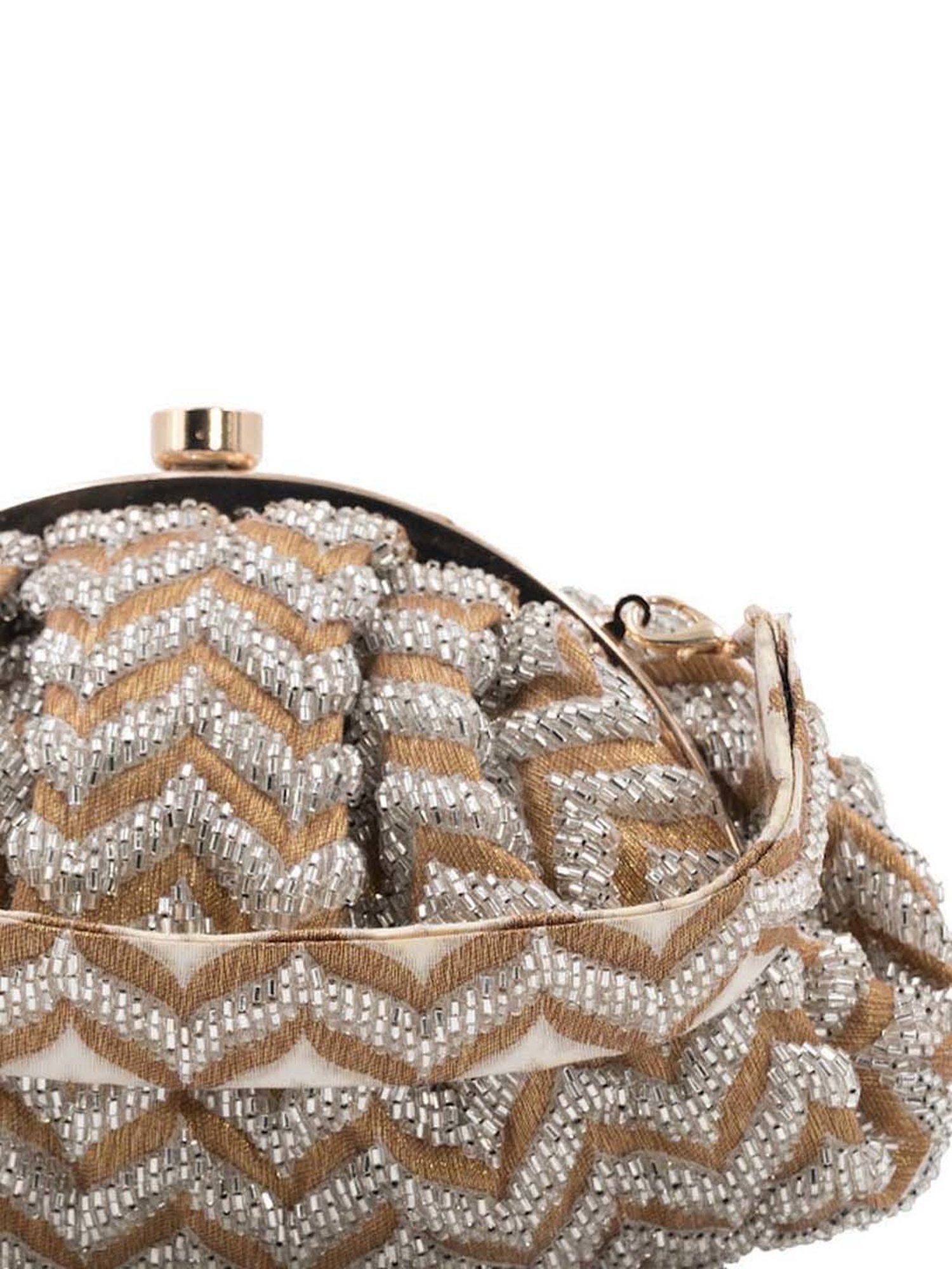 Sugarcrush Golden Embellished Clutch