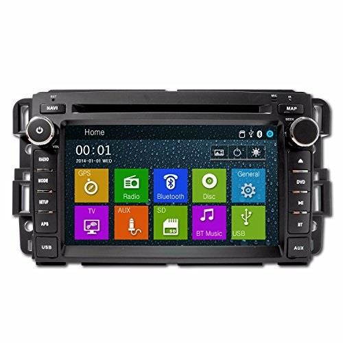 in dash gps navigation bluetooth dvd am/fm multimedia radio fits: gmc sierra 0713, gmc acadia 0713, gmc yukon 20072013, chevy silverado 0712, chevy express van 0811, chevy suburban 0712, chevy tahoe