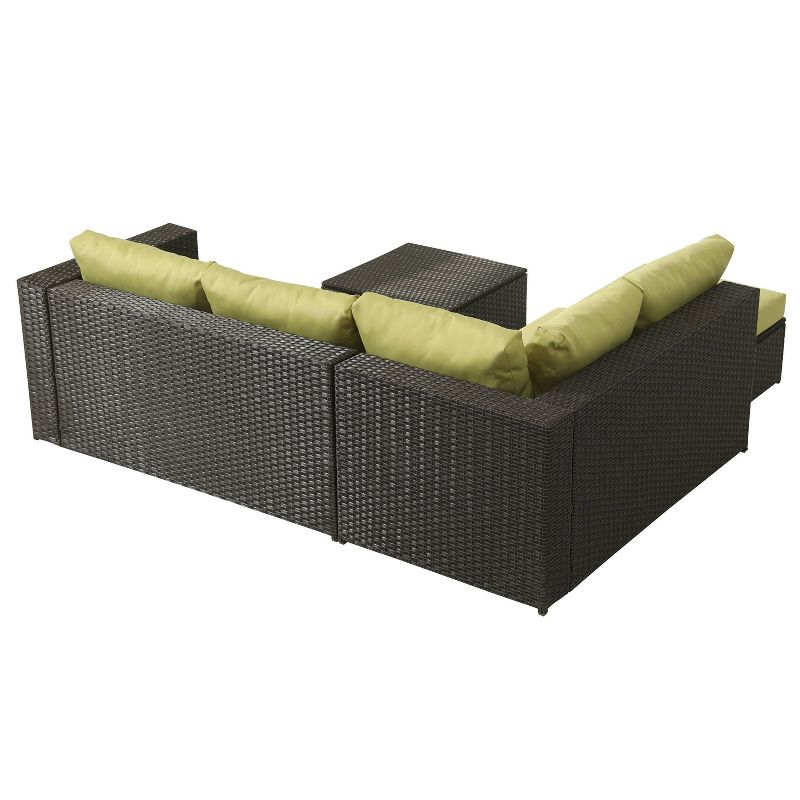 Draper 5pc Sectional Set with Sunbrella - Sage - Leisure Made