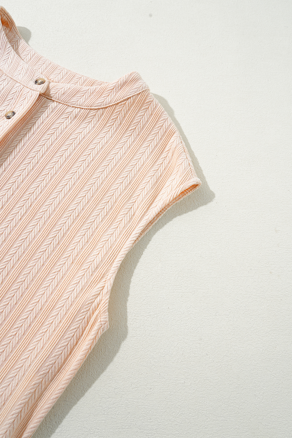 Gray Textured Wide Leg Overall with Pockets