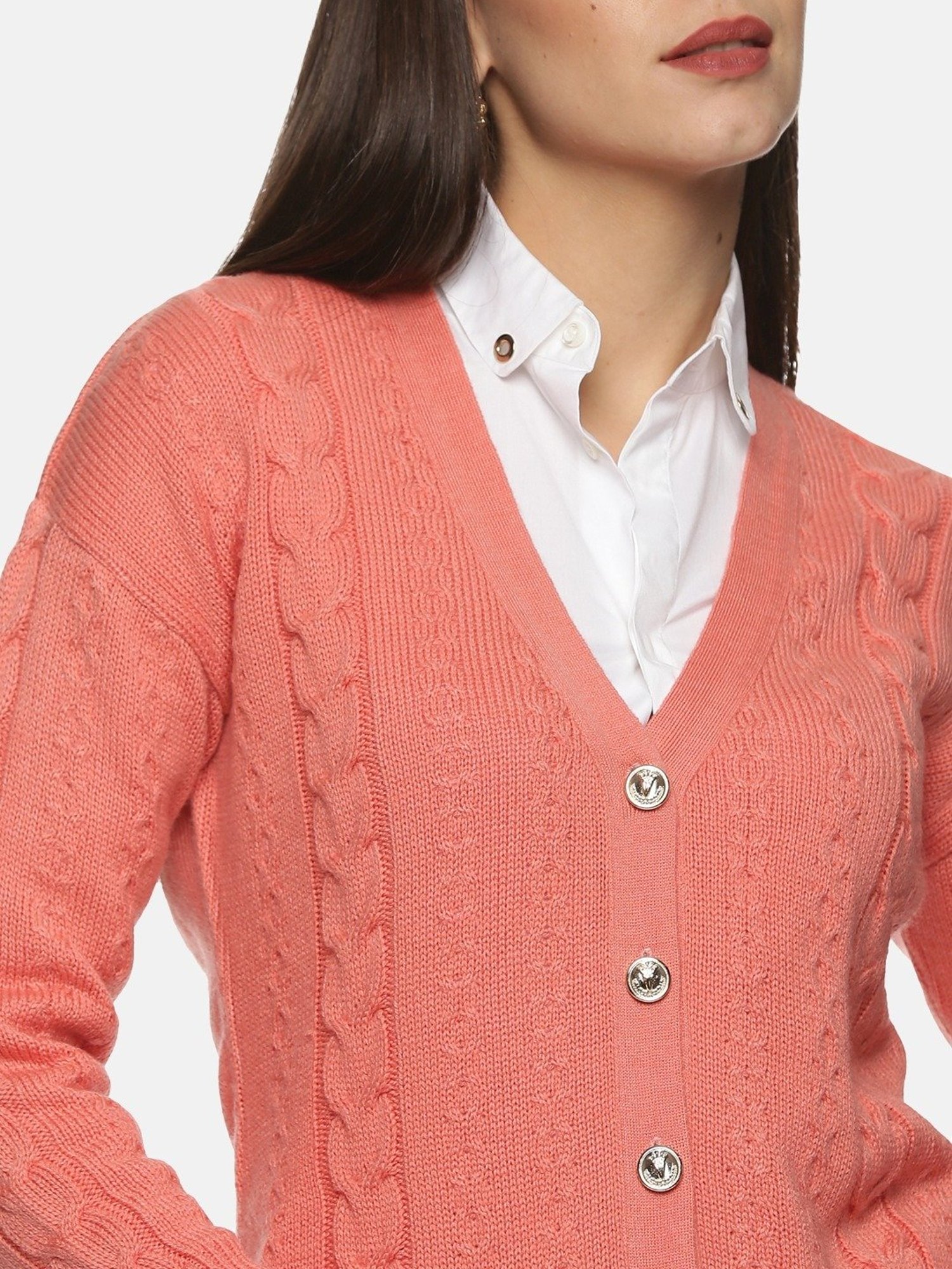 ISU Peach V Neck Sweater
