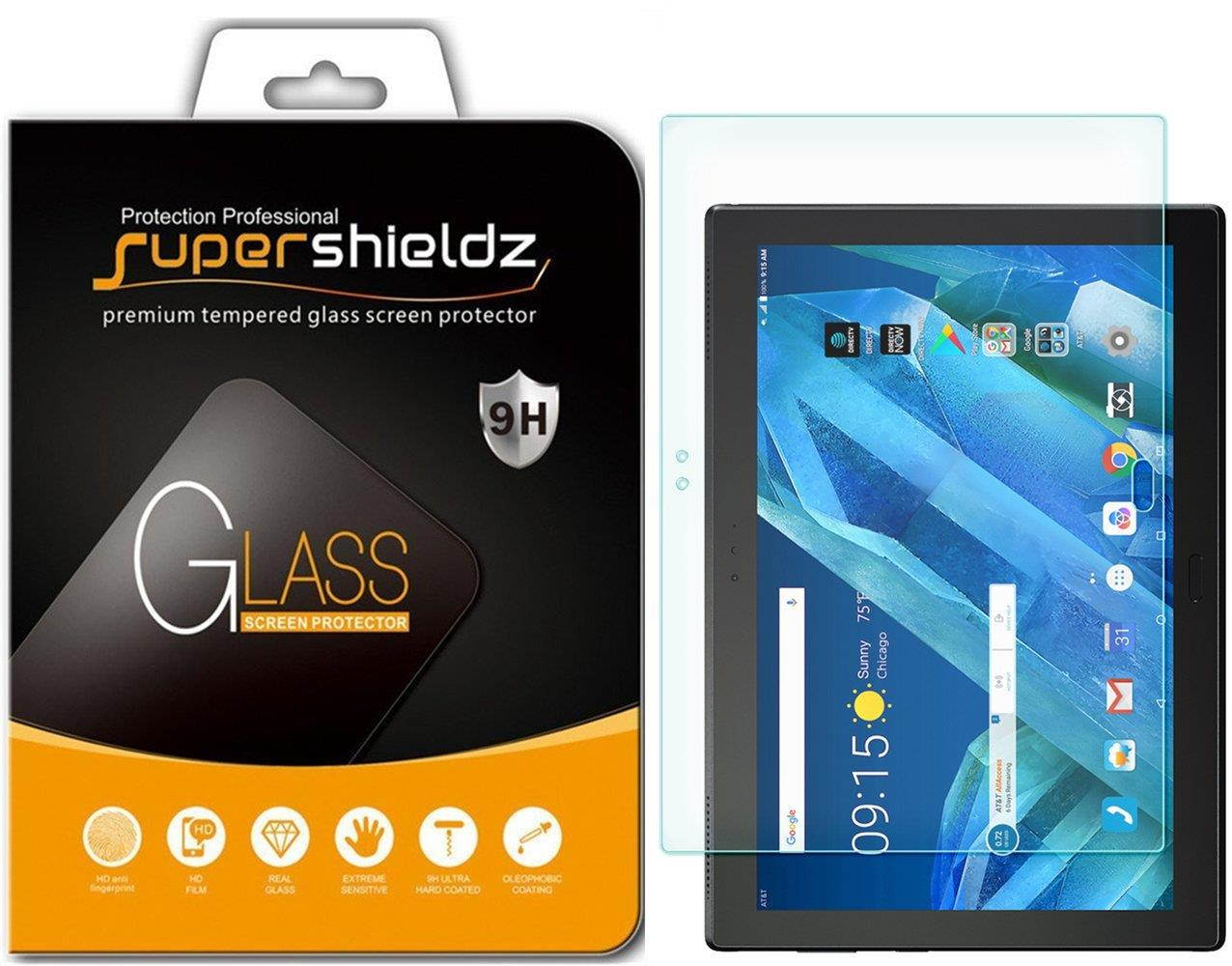 [2-Pack] Supershieldz for Lenovo Moto Tab Screen Protector, [Tempered Glass] Anti-Scratch, Anti-Fingerprint, Bubble Free, Lifetime Replacement