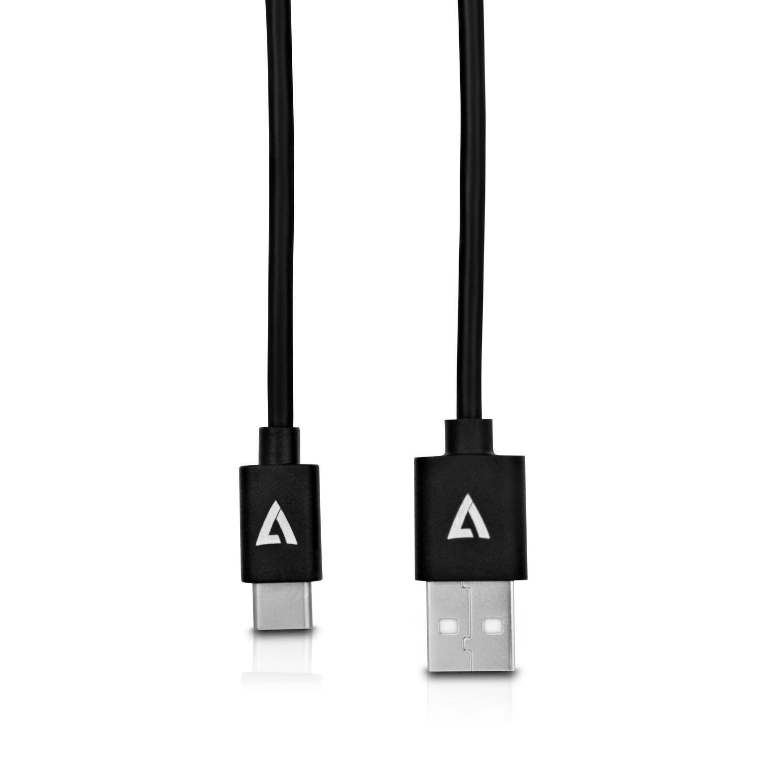 V7-CABLES V7U2AC-2M-BLK-1E 6.6FT BLK USB2 A TO USB-C CABLE