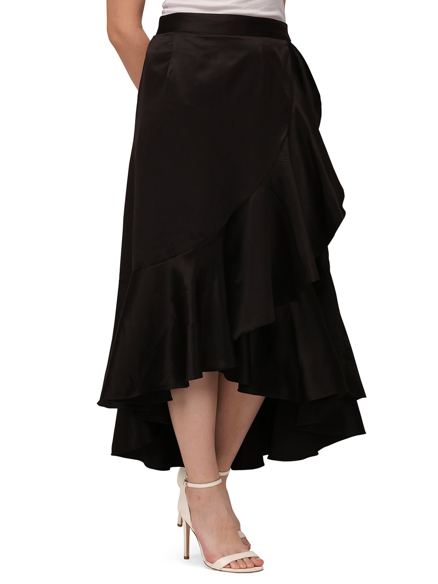 Smarty Pants Black Below Knee Skirt