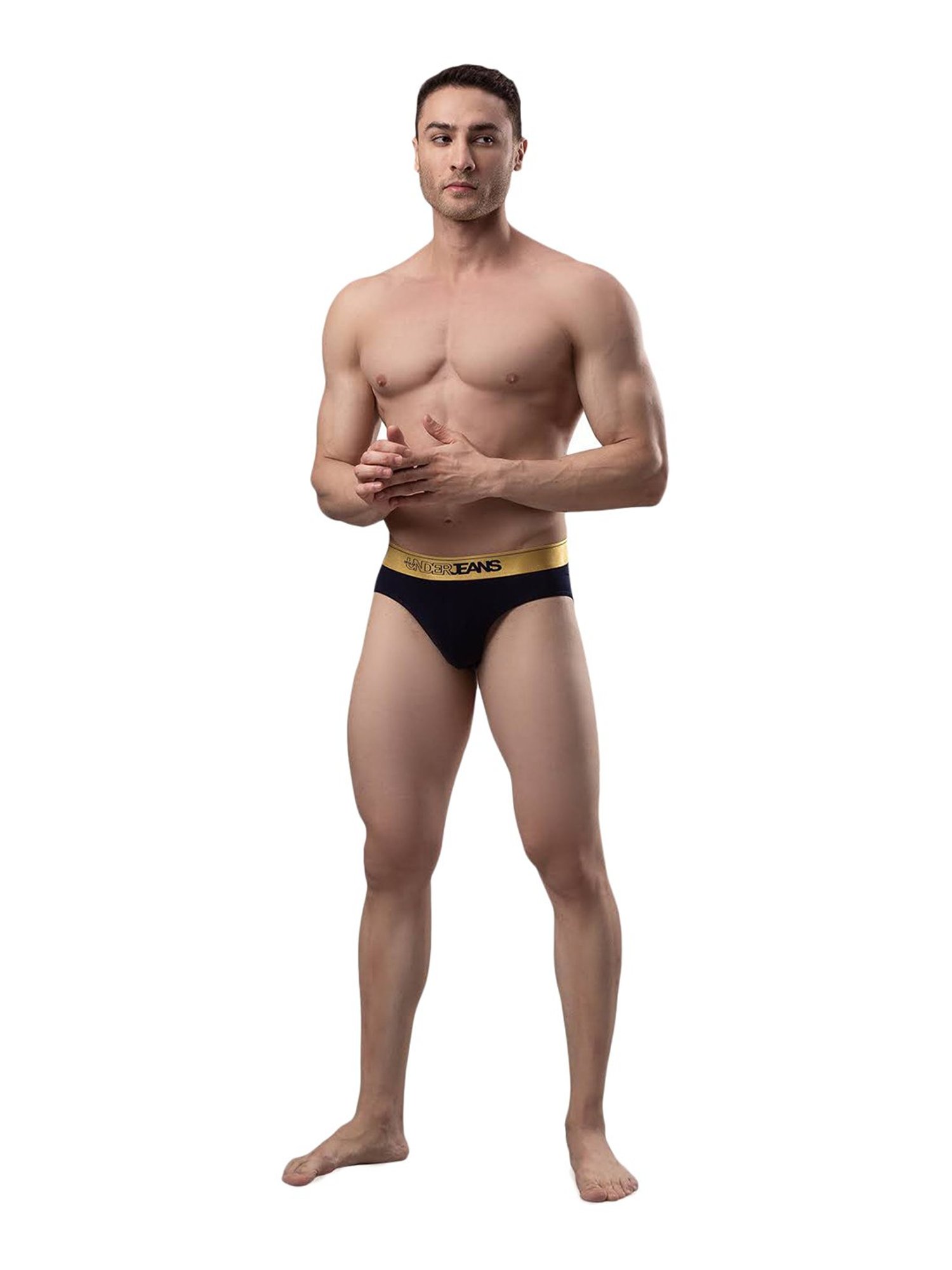 UnderJeans by Spykar Navy Briefs - Pack of 2