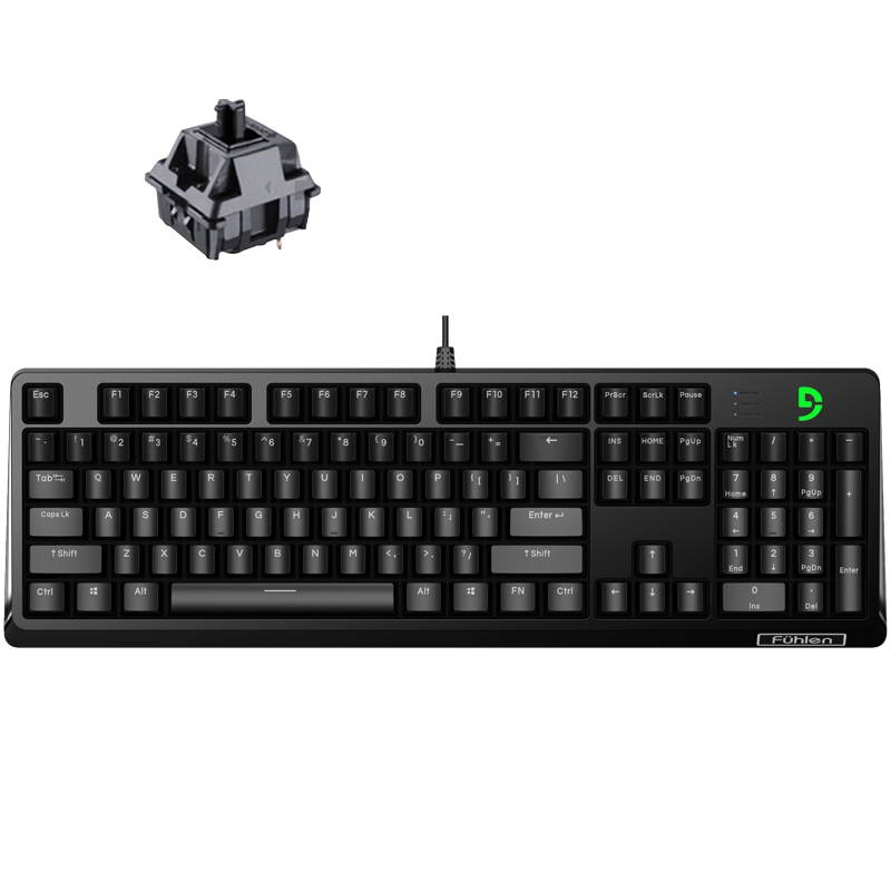 Fuhlen G900S All 104 Non-conflicting Keys, Classic  Exterior Wired  Cherry MX Black Mechanical  Keyboard, 50Million Times Keystrokes Lifespan-White