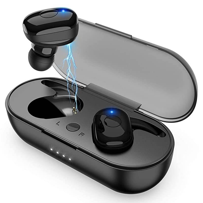 Earbuds Bluetooth 50 Headphones inEar SweatProof Stereo Earphones with Portable Charging Case Mic