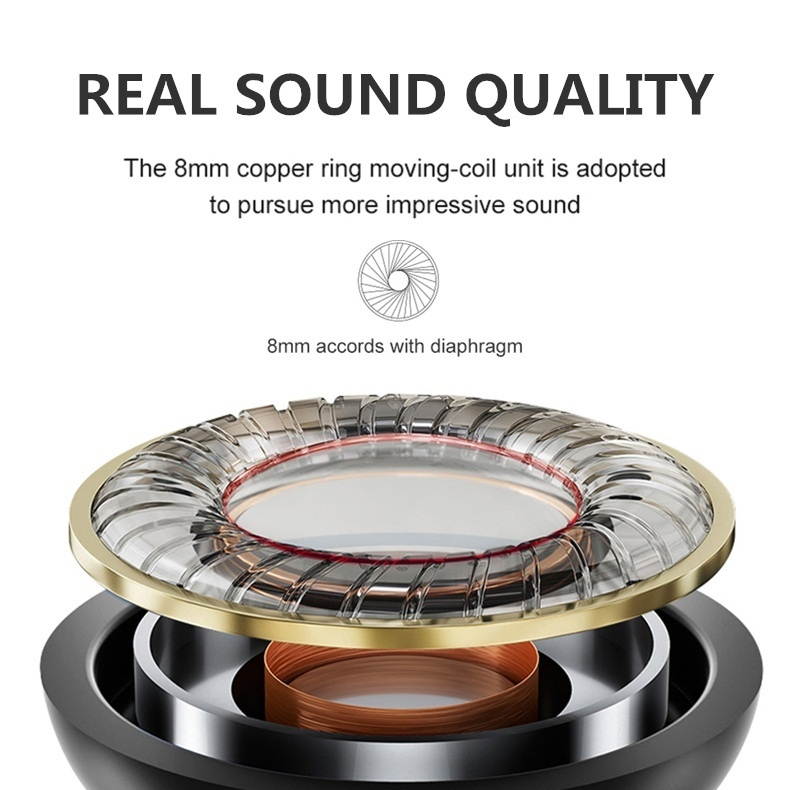 Zgeer Mini True Wireless Bluetooth 5.0 Sports 4D Surround Heavy Bass Earbuds Headset