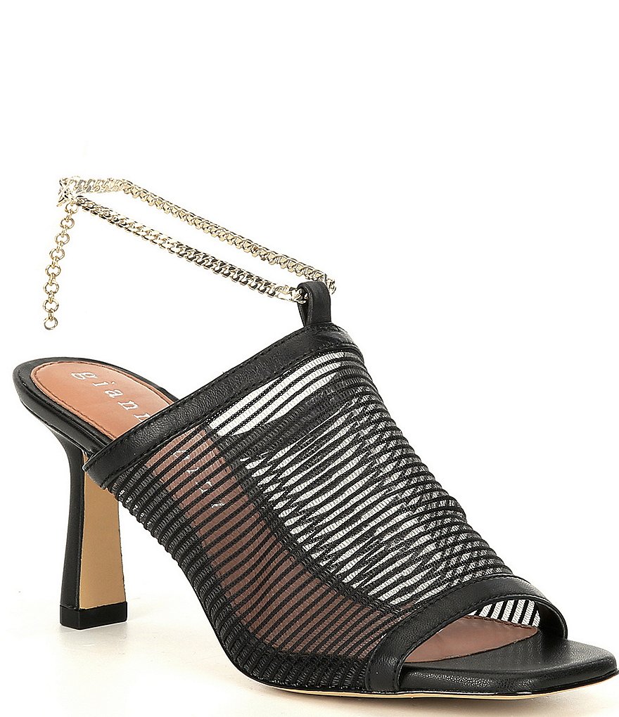 Gianni Bini Nivalah Ankle Chain Detail Square Toe Mules