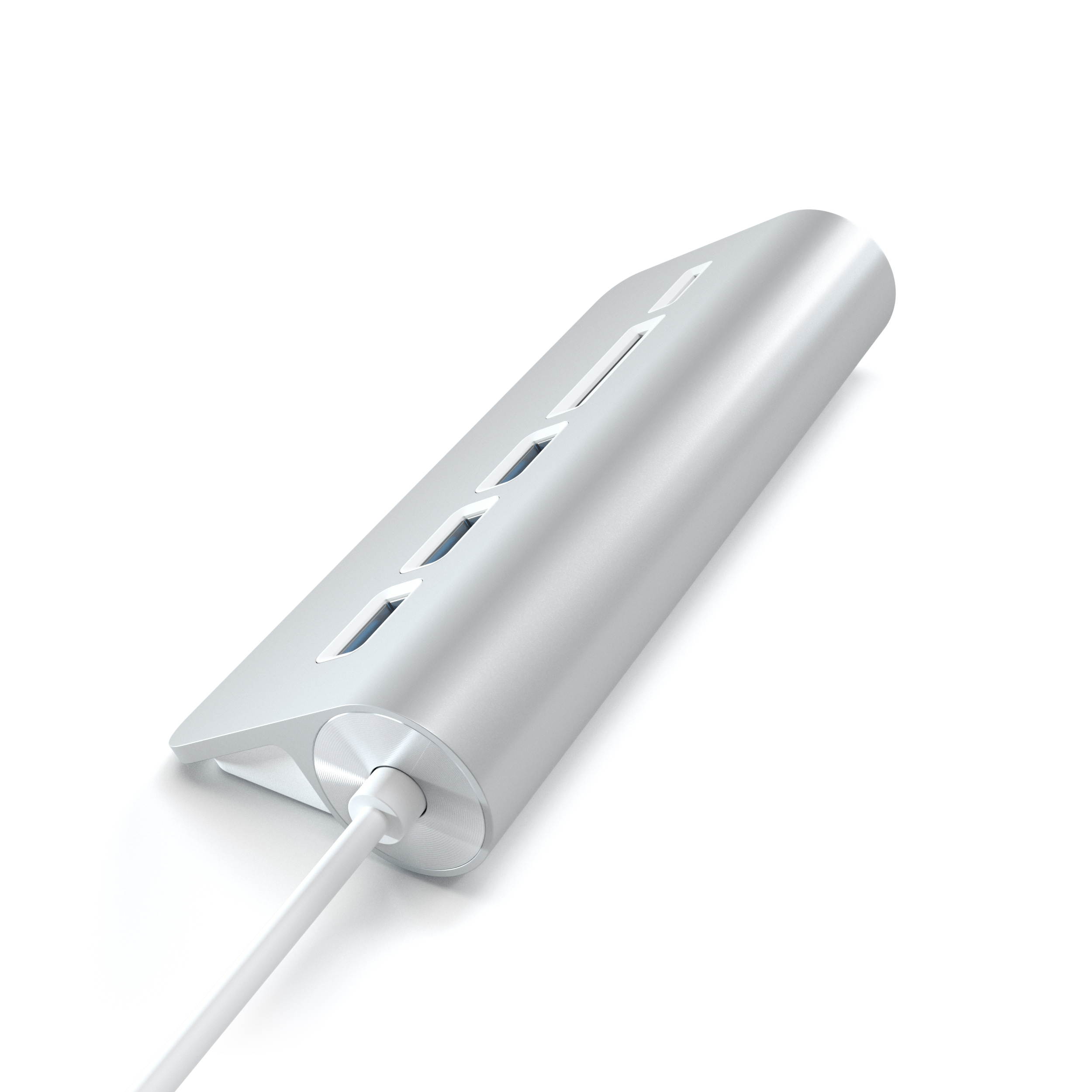 Satechi Aluminum USB 3.0 Hub & Card Reader - Compatible with MacBook Pro, MacBook, iMac, Surface Pro, Dell XPS and More