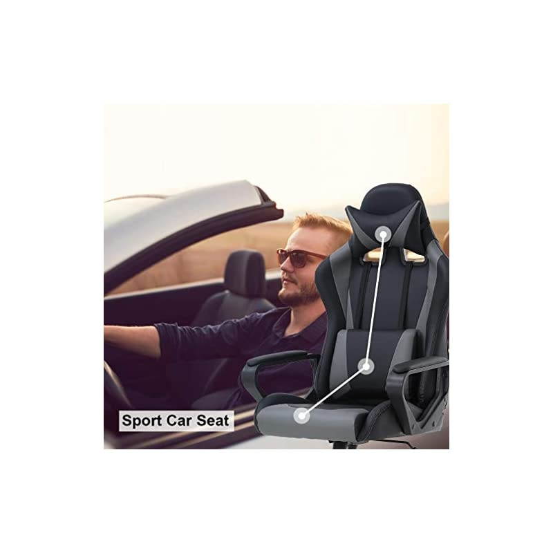 Gaming Chair Ergonomic Office Chair Cheap Desk Chair Executive Task Computer Chair Back Support Modern Executive Adjustable Arms Rolling Swivel Chair for Women, Men