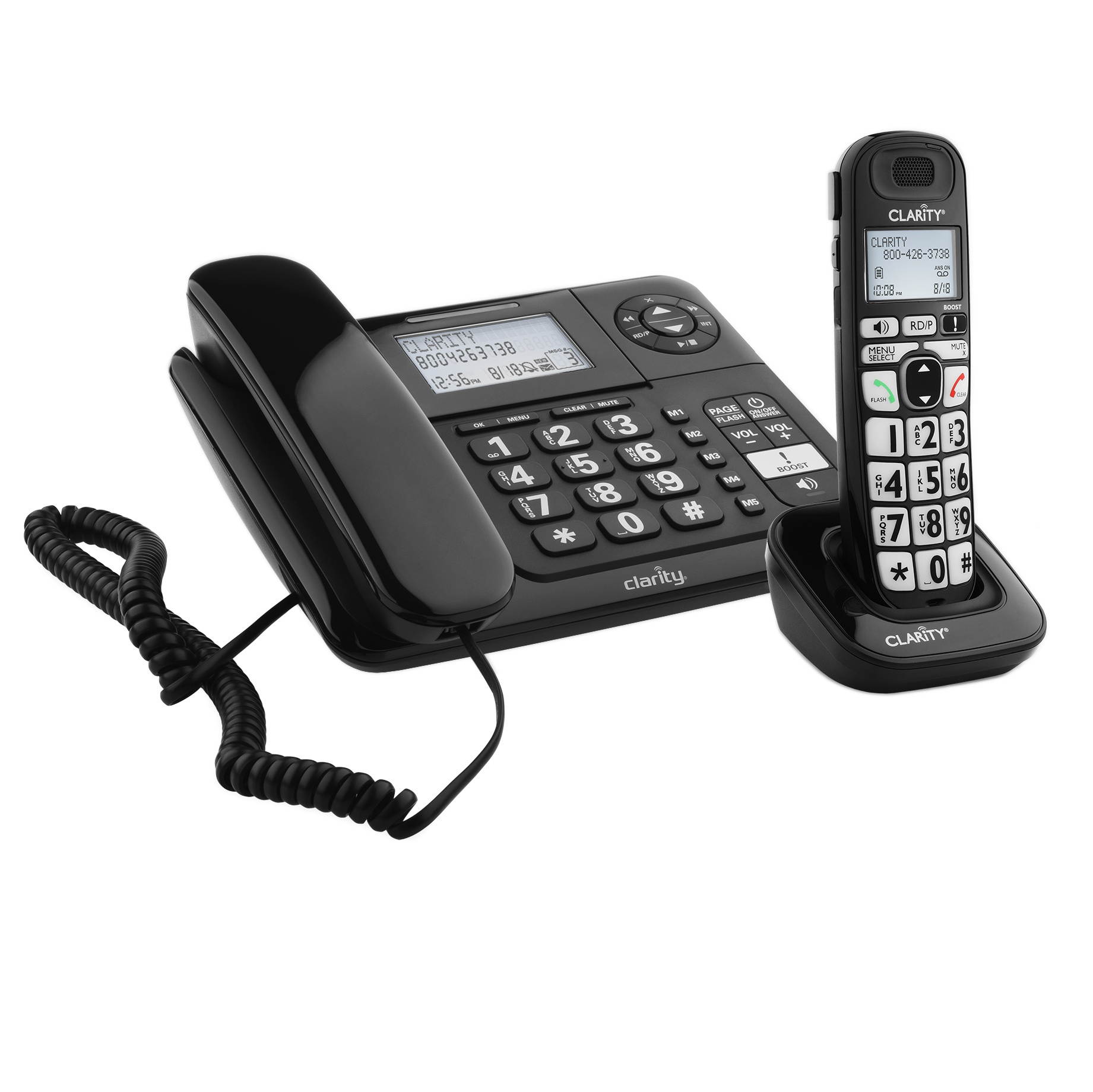 Clarity 53727.000 E814CC Moderate Hearing Loss Corded and Cordless Phone Combo