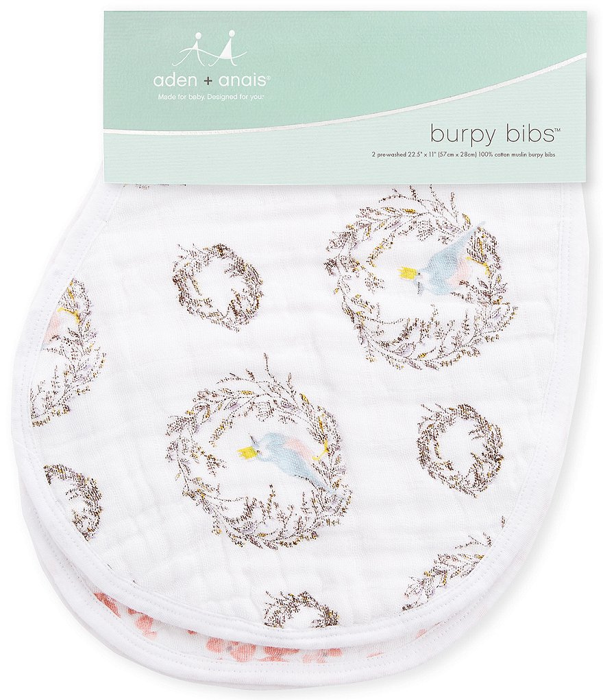 Aden Anais Baby Girls 2-Pack Birdsong Bib Set