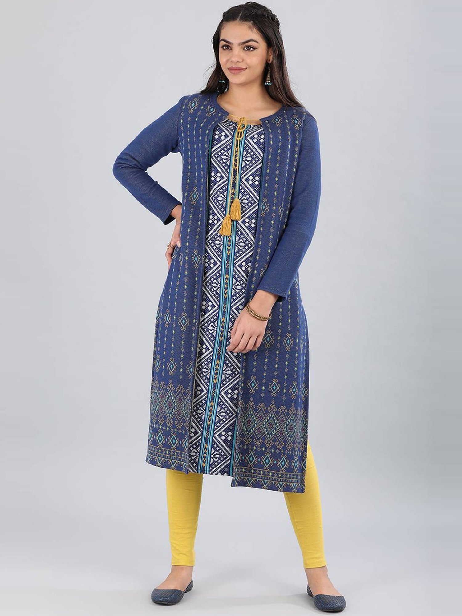 Aurelia Blue Regular Fit Cardigan