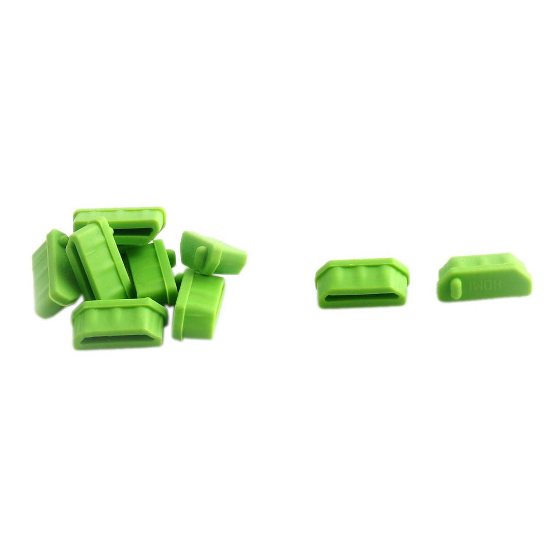 10 PCS TV Silicone Anti Dust Cover Cap Plug Protector Green for HDMI Female Port
