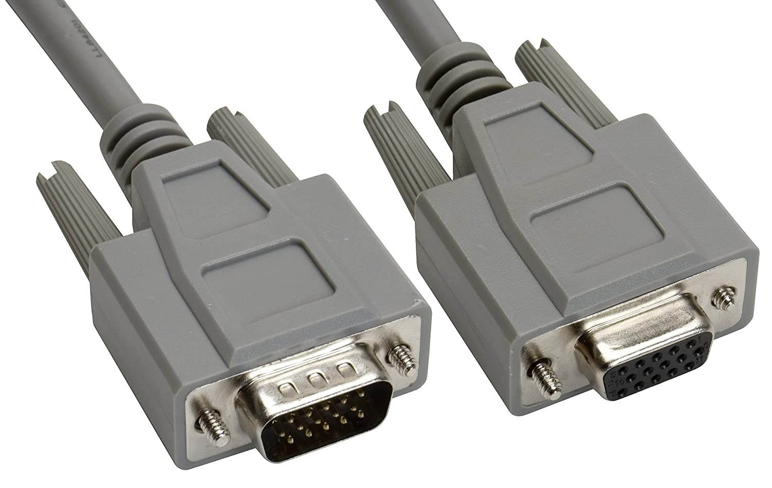 Amphenol CS-DSDHD15MF0-005 15-Pin HD15 Deluxe D-Sub Cable Shielded Male/Female 5 Gray