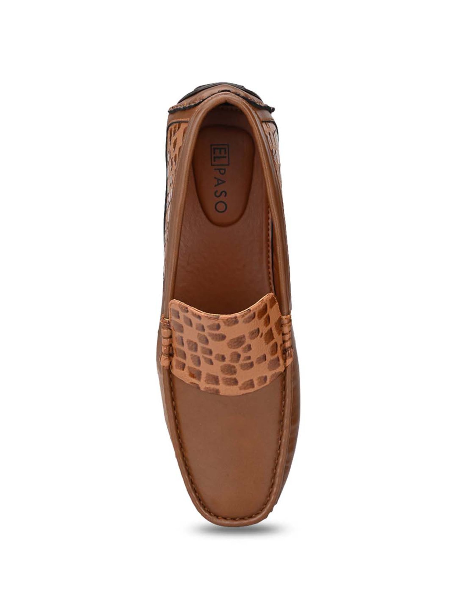 El Paso Men's Tan Casual Loafers