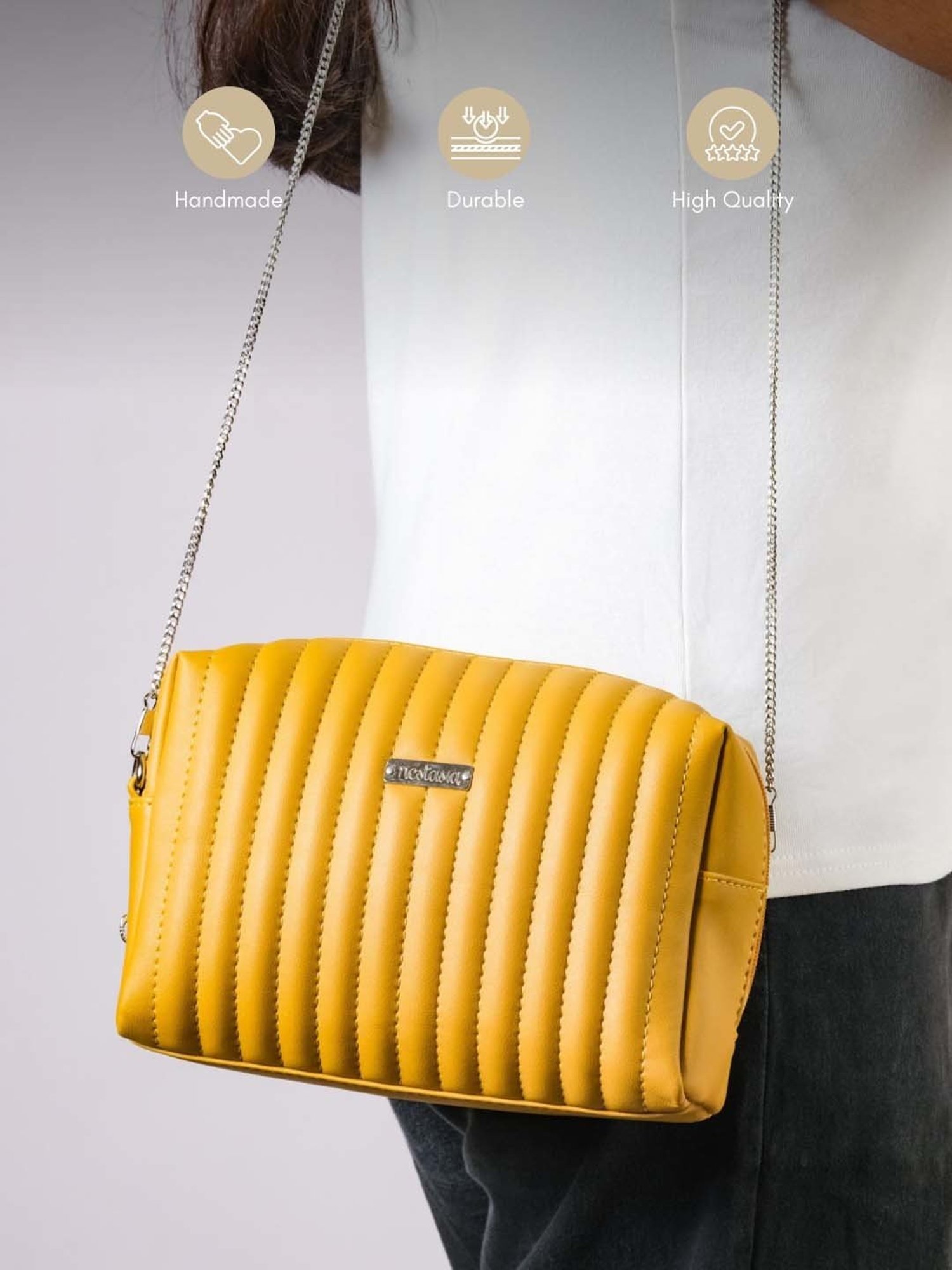 HOSTA HOMES Black Pvc Parachute Material Zipper Bag - Set of 2